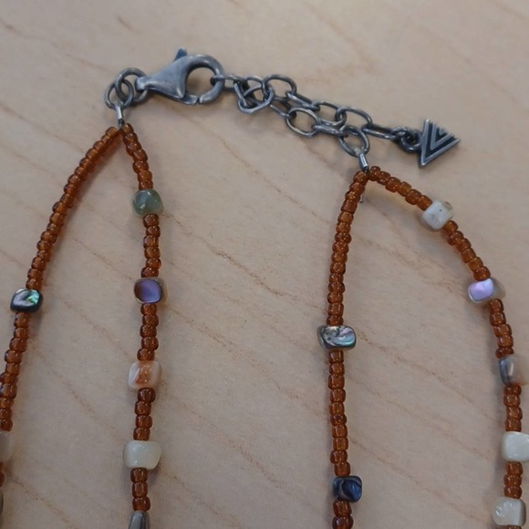 𝅺Silpada Abalone & Red Coral Bead Necklace - Picture 3 of 5